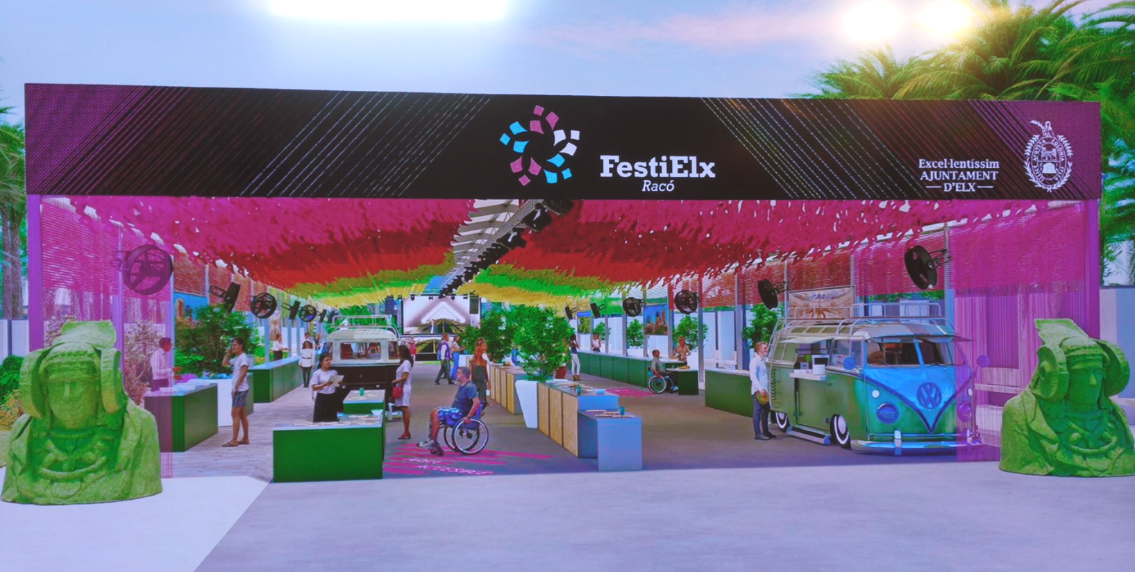 Cuenta atrás para la apertura del Racó ‘FestiElx’ en el Paseo de la Estación